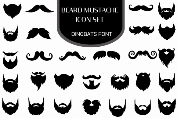Beard Mustache Icon Set: A Stylish Typeface for Stronger Branding