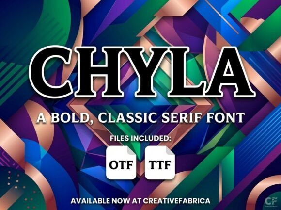 Chyla: A Bold Serif Font for Digital Branding