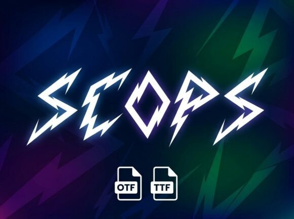Scops Font – A Decorative Typeface for Creative Craft Projects