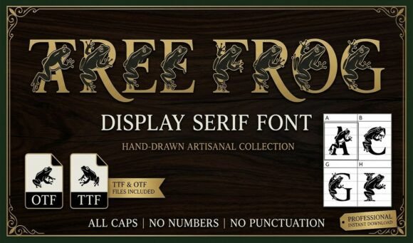 Tree Frog Monogram Typeface: A Polished Touch for Your Brand